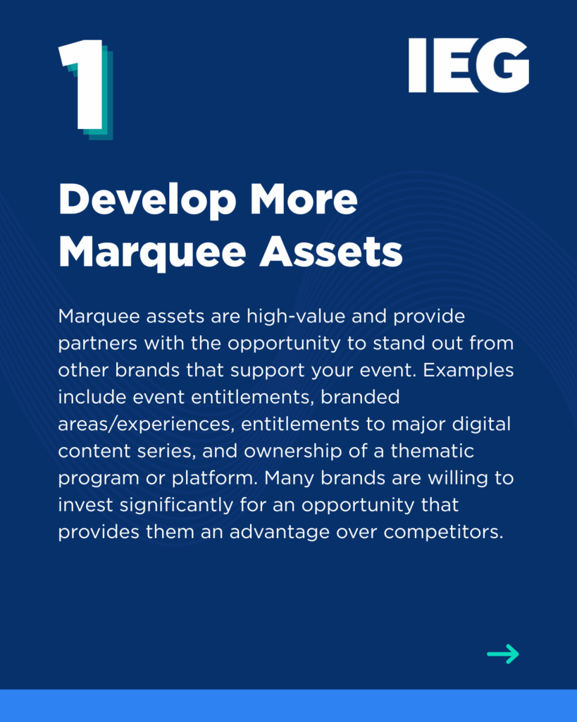 Sponsorship Best Practice - Develop Marquee Assets