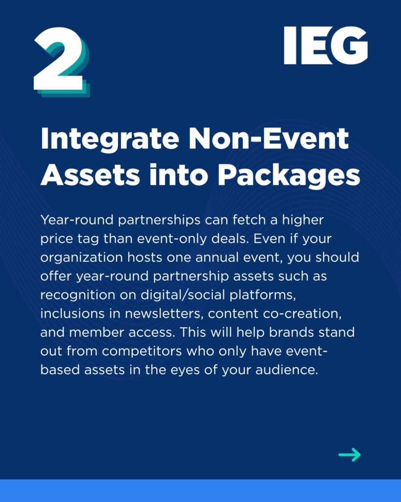 Sponsorship Best Practice - Integrate Non-Event Assets into Packages