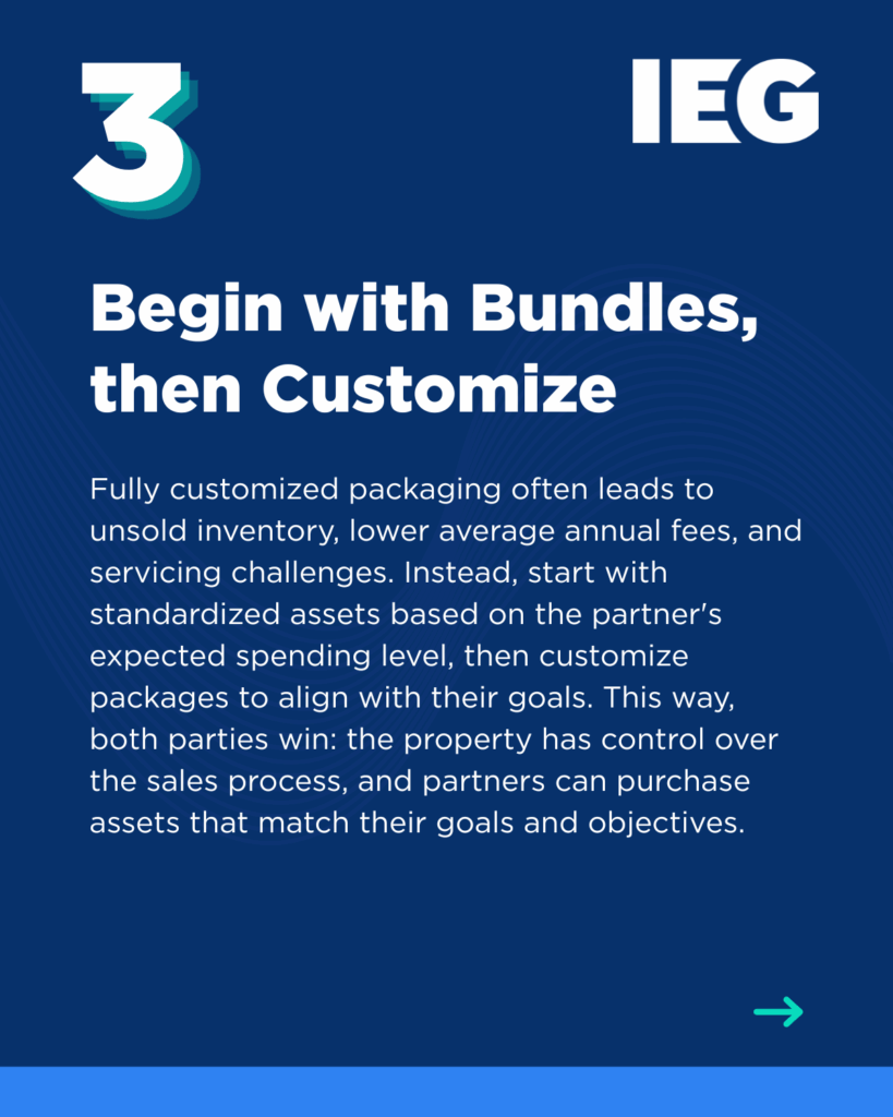 Sponsorship Best Practice - Begin with Bundles then Customize