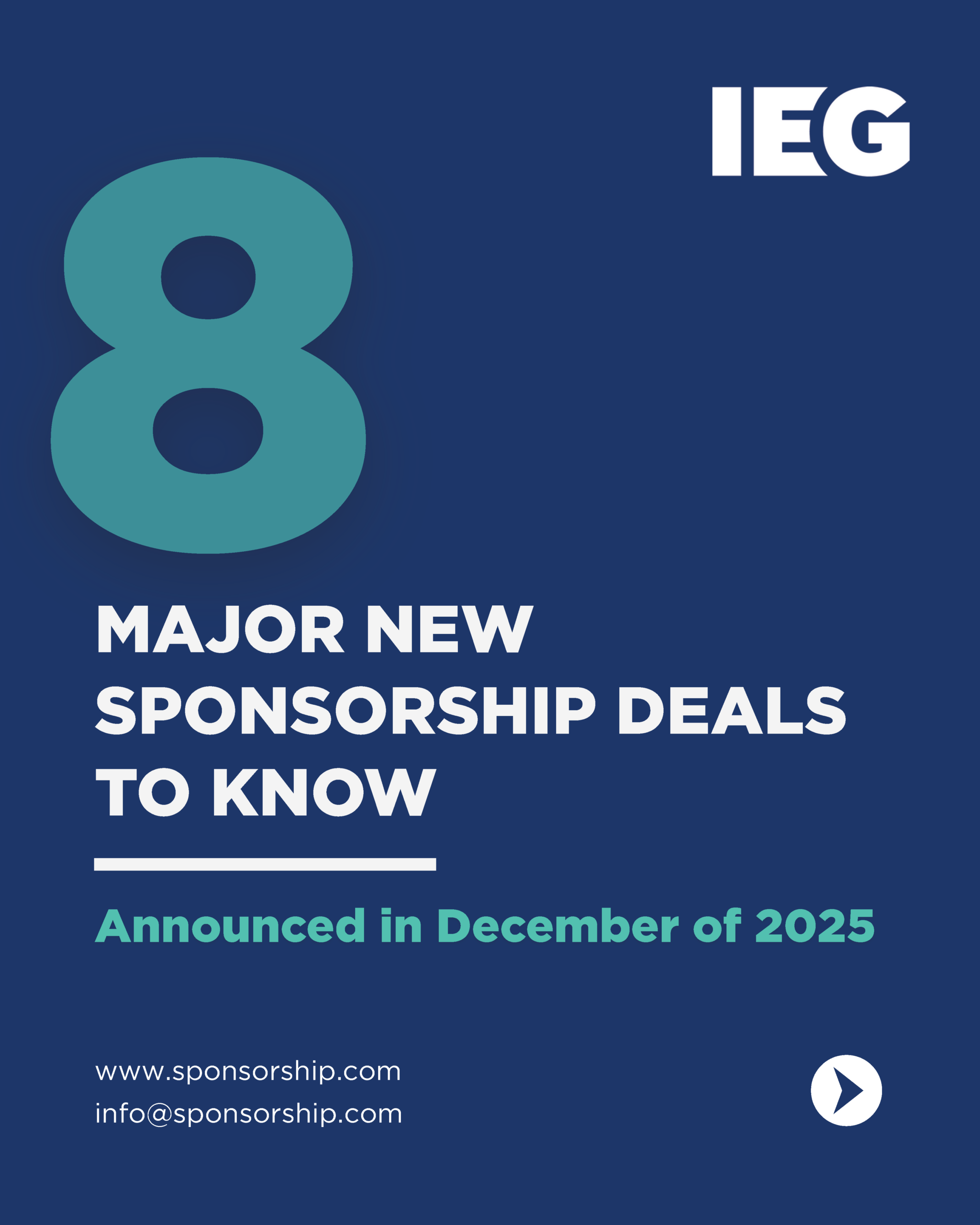 8 MAJOR NEW SPONSORSHIP DEALS TO KNOW - Announced in December 2025