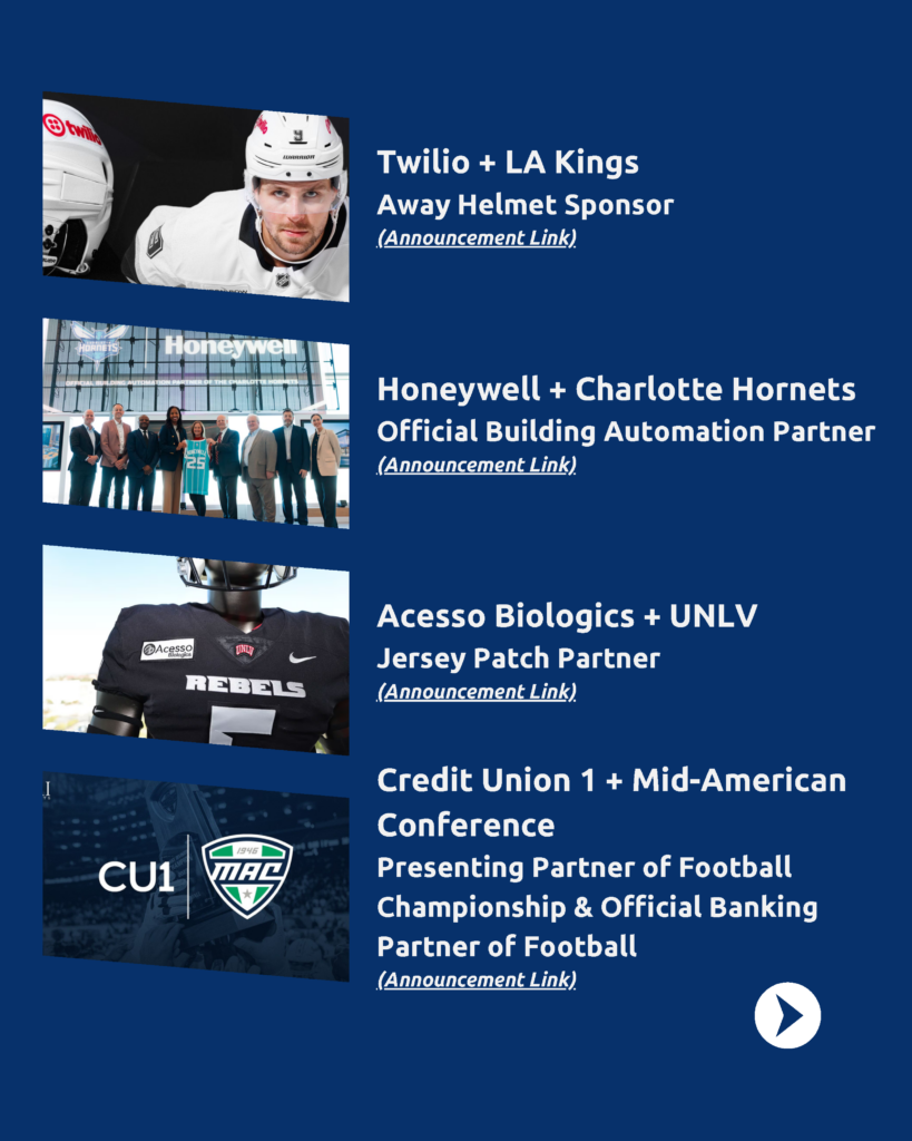 8 MAJOR NEW SPONSORSHIP DEALS TO KNOW - Announced in December 2025