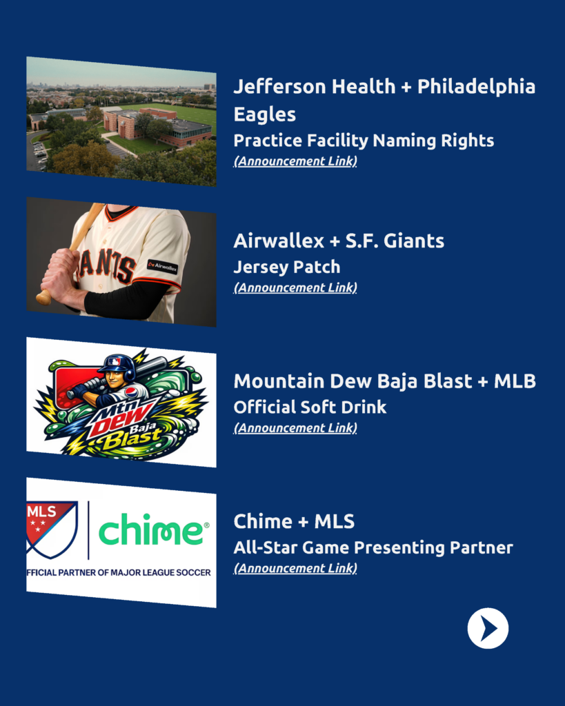 February 2026 New Sponsorship Deals