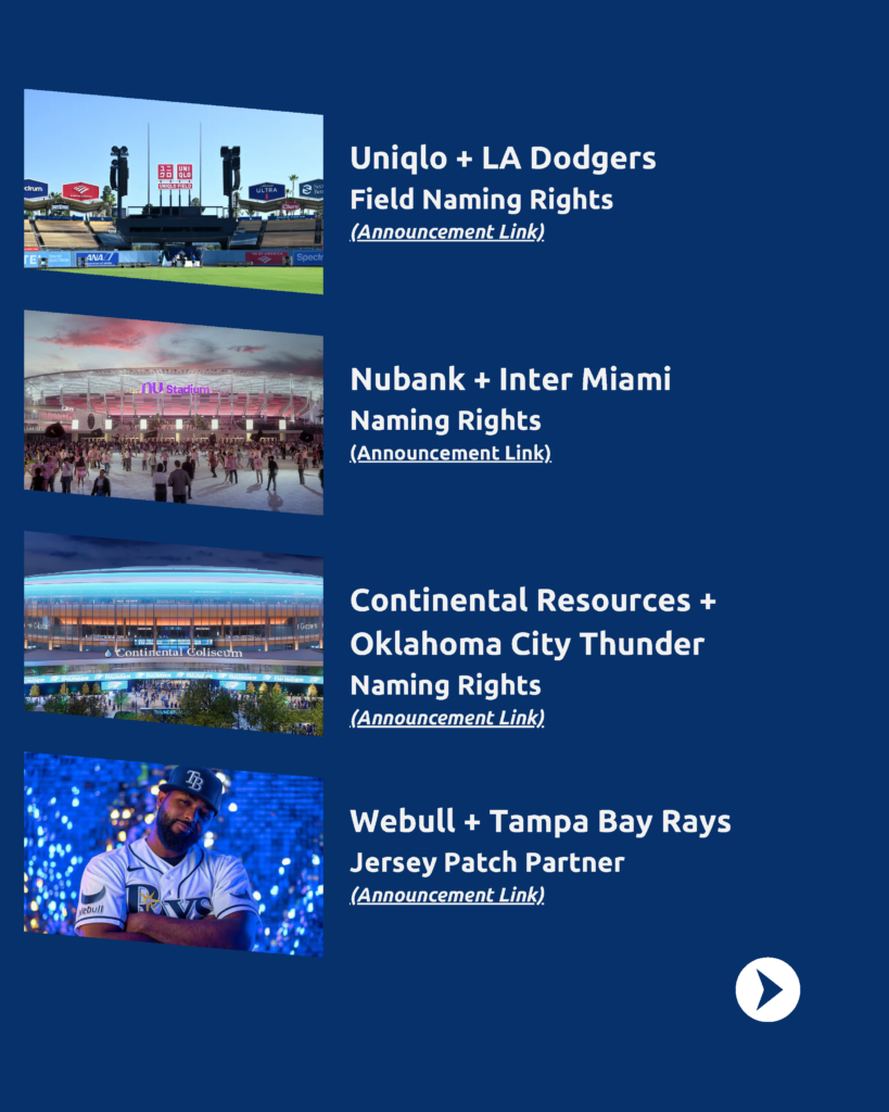 March 2026 New Sponsorship Deals