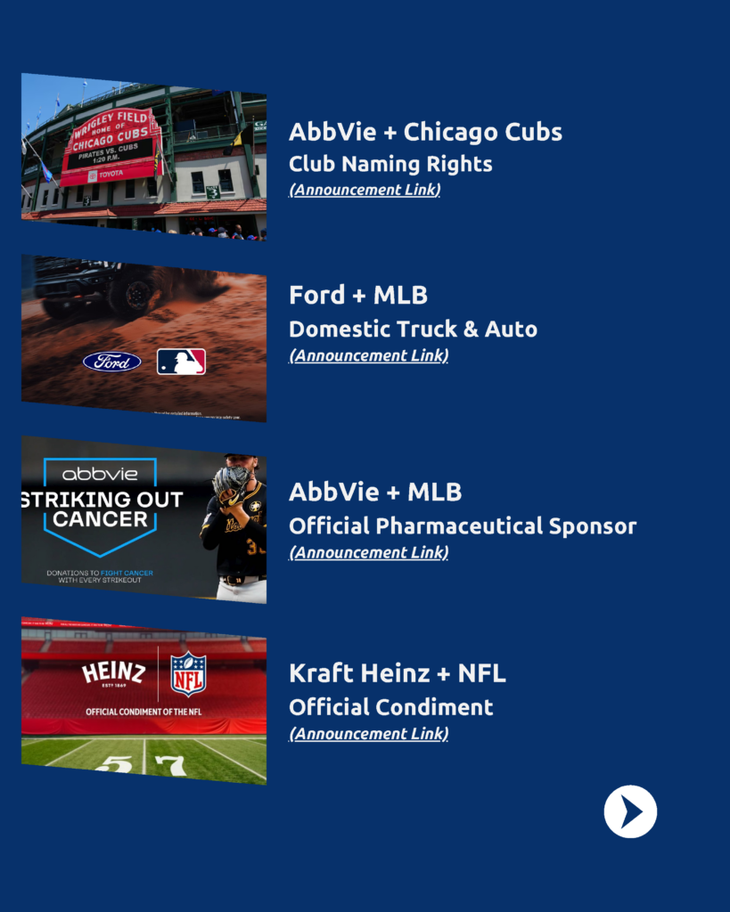 March 2026 New Sponsorship Deals