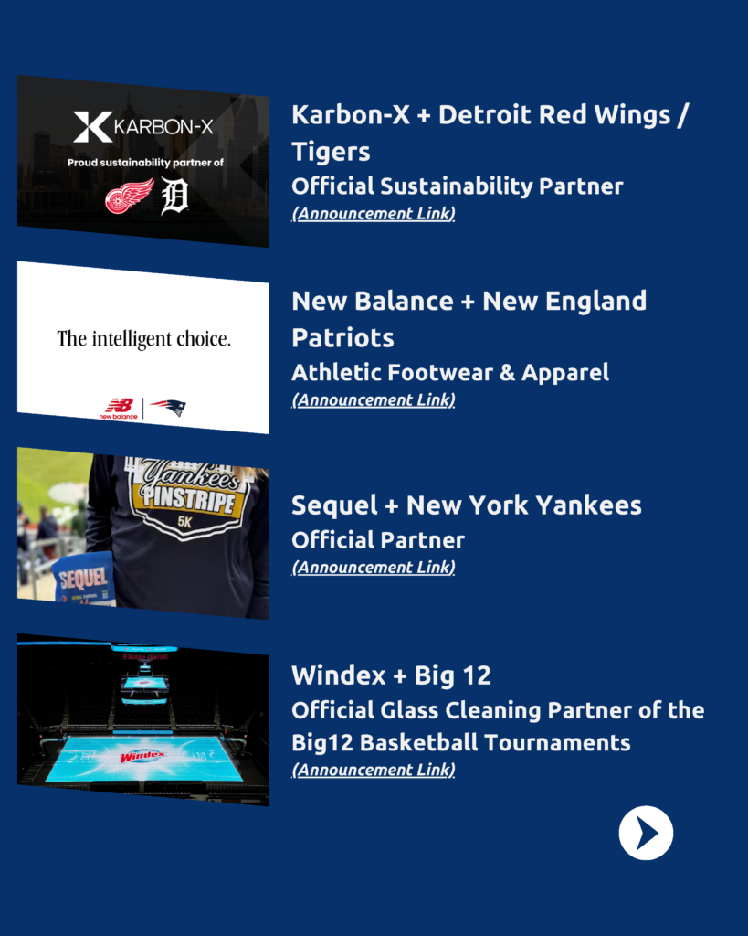 March 2026 New Sponsorship Deals