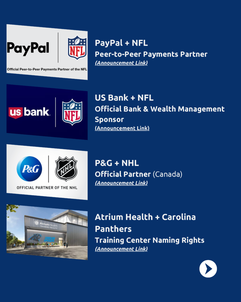 April 2026 New Sponsorship Deals