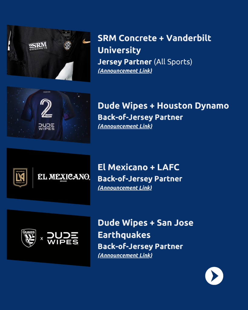 July 2026 New Sponsorship Deals