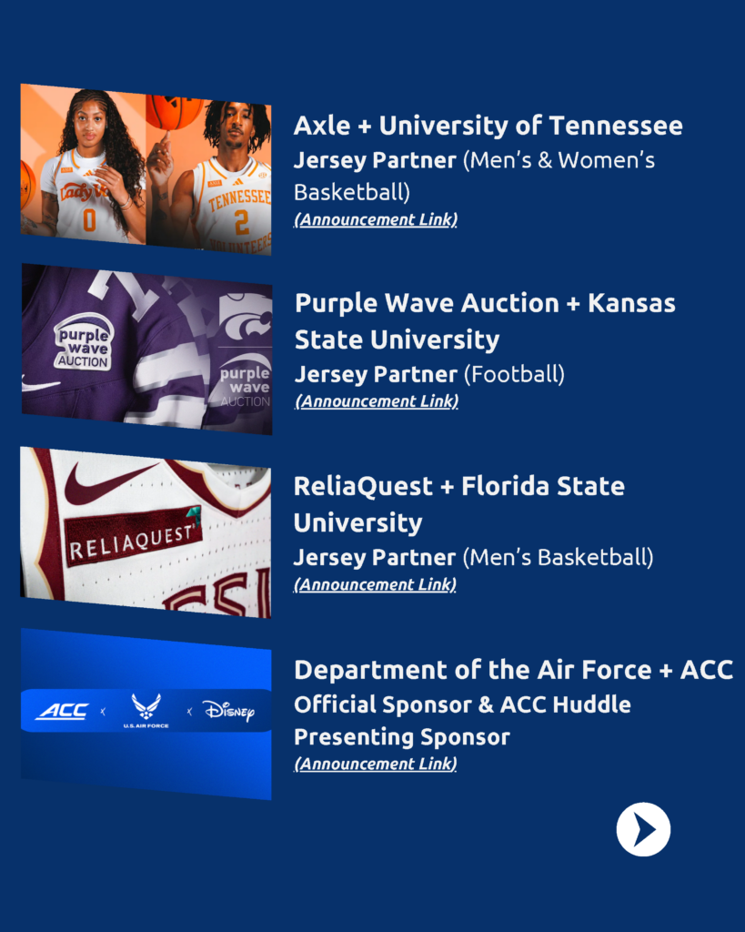 August 2026 New Sponsorship Deals