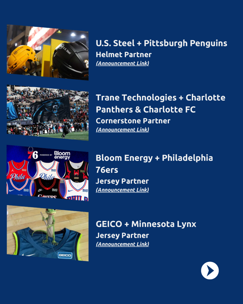 September 2026 New Sponsorship Deals
